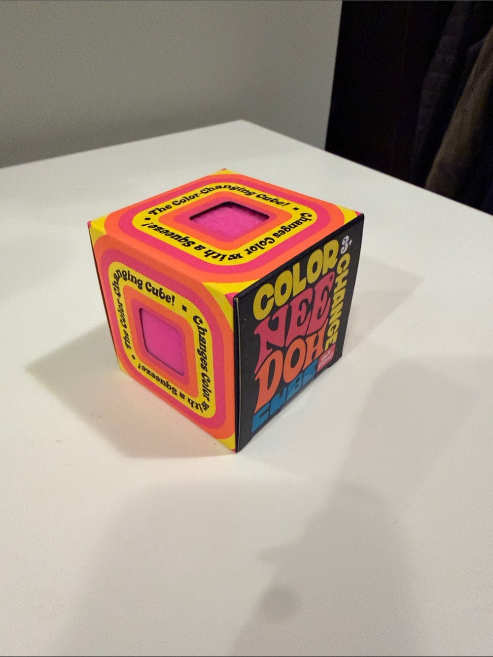 Color NeD Doh Changing Cube - Pink & Yellow Interactive Toy